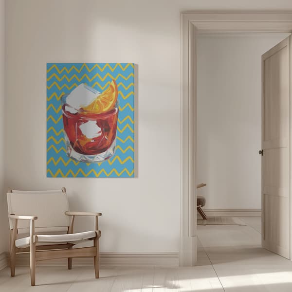 Negroni Blue Canvastavla 50x70 cm