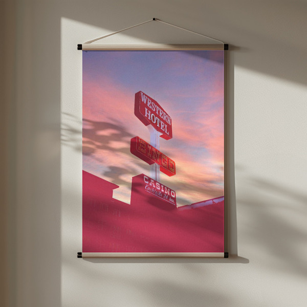 Las Vegas Western Hotel Poster 30x40 cm