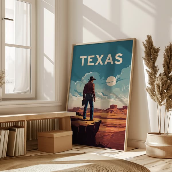 Texas Poster 50x70 cm