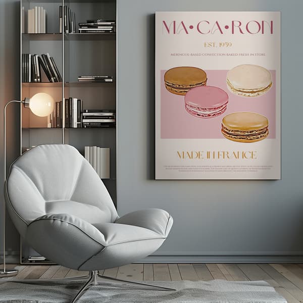 Macaron Print Canvastavla 50x70 cm