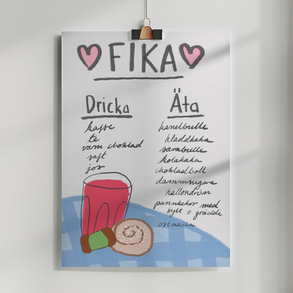 Fika Poster 50x70 cm