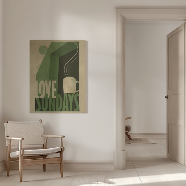 Love Sunday print Canvastavla 50x70 cm