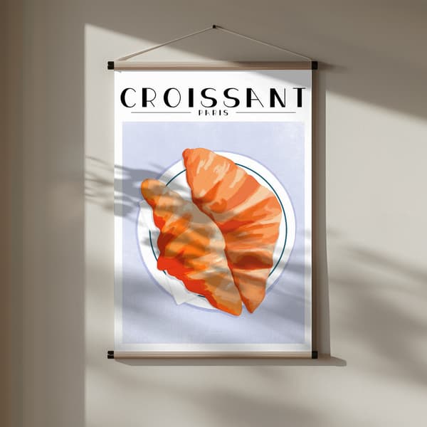 Croissant - Paris Poster 30x40 cm
