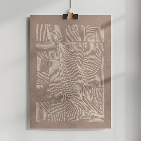 Abstract Irregular Lines Poster 50x70 cm