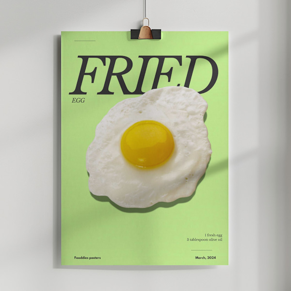Fried egg Poster 50x70 cm