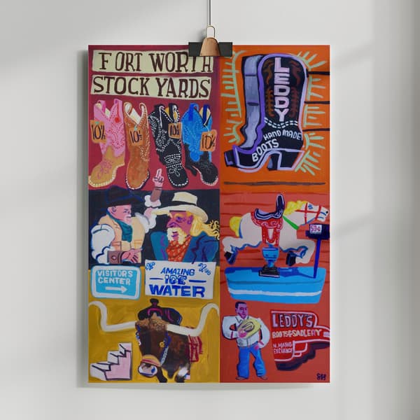 Fort Worth Poster 50x70 cm