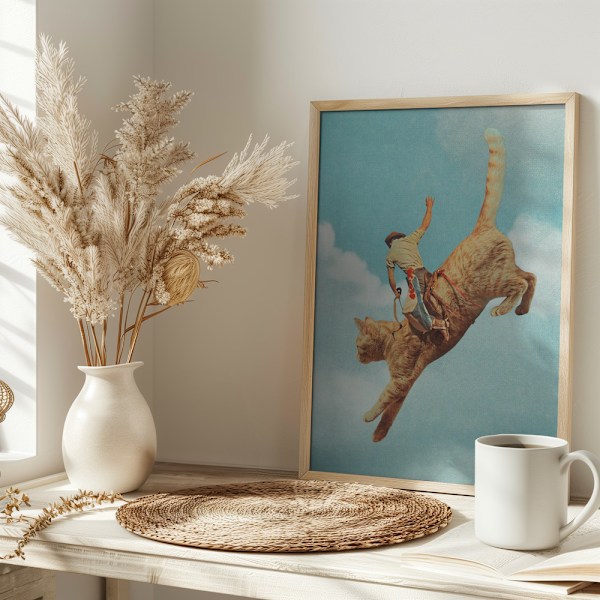 Meehaw   Rodio Cat Poster 30x40 cm