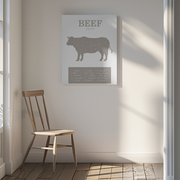Beef Cuts Canvastavla 30x40 cm
