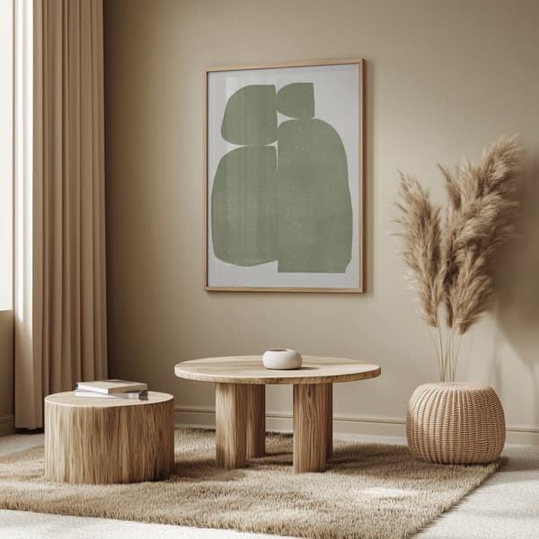 Green Stones Composition Poster 50x70 cm