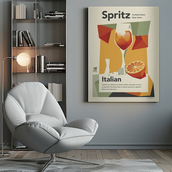 Aperol spritz print Canvastavla 50x70 cm