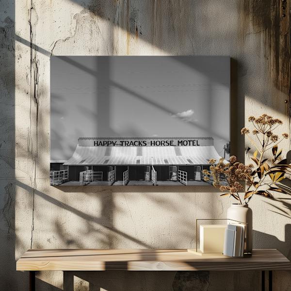 Horse Motel Canvastavla 70x50 cm