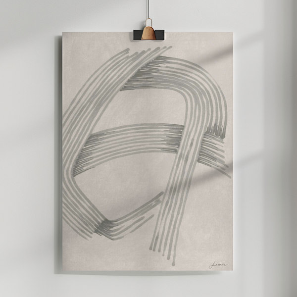 Abstract Grey Intersections 02 Poster 50x70 cm