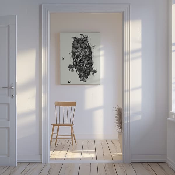 Owl Canvastavla 50x70 cm