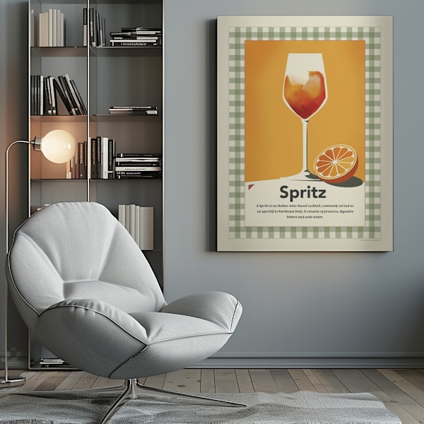 Spritz retro print Canvastavla 50x70 cm