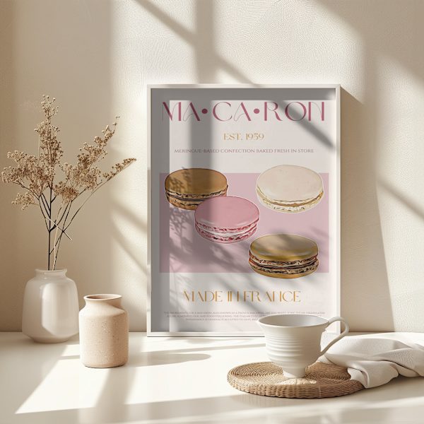 Macaron Print Poster 30x40 cm