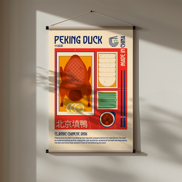 Peking Duck Japanese Food Print Poster 30x40 cm