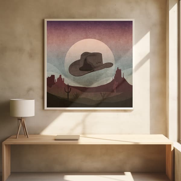 Cowboy Hat Poster 50x50 cm