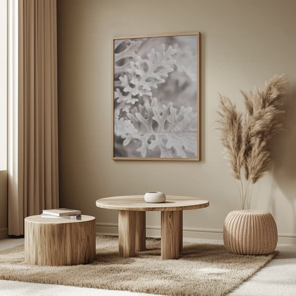 Silver Leaves Poster 50x70 cm