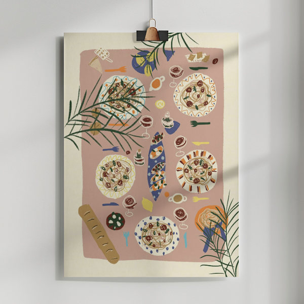 Festive Table Poster 50x70 cm