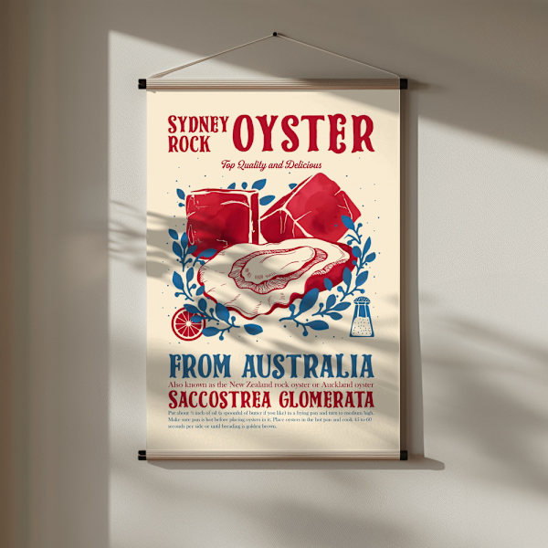 Oyster kitchen decor Poster 30x40 cm