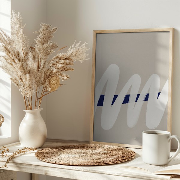 White wave no 6 Poster 30x40 cm
