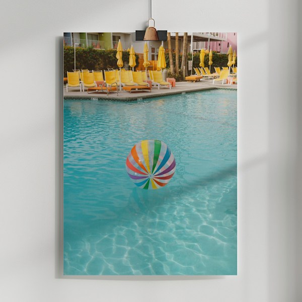 Palm Springs Pool Day Poster 50x70 cm