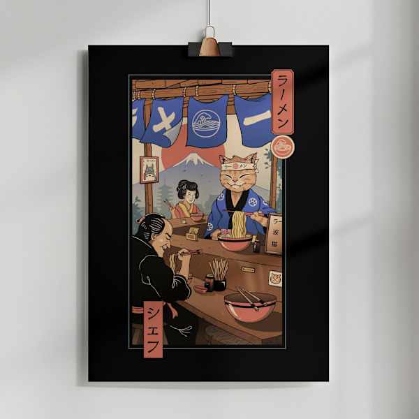 Ramen Meowster Poster 50x70 cm