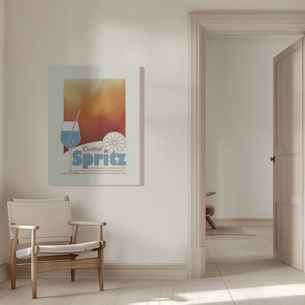 Aperol Spritz print Canvastavla 50x70 cm
