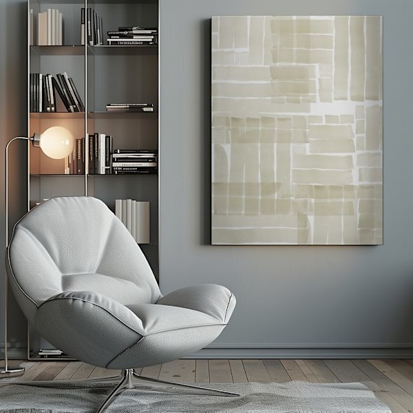 Neutral Tangle Grid 1 Canvastavla 50x70 cm