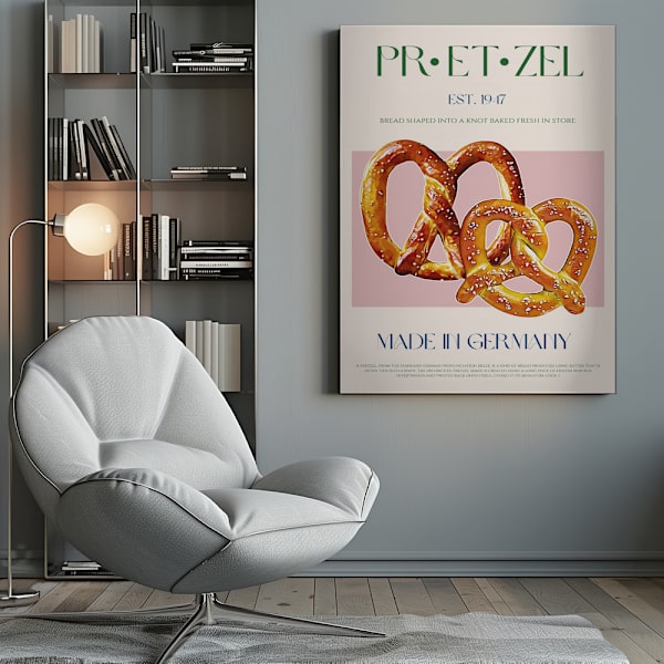 Pretzel Print Canvastavla 50x70 cm