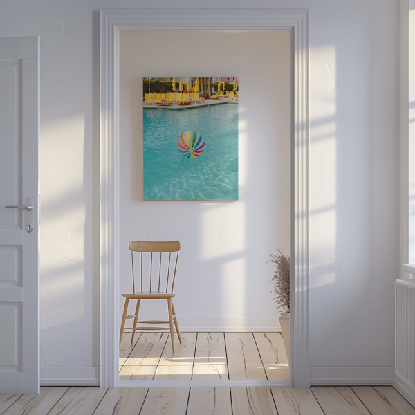 Palm Springs Pool Day Canvastavla 50x70 cm