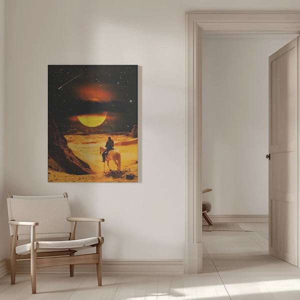 Western Space Adventure Canvastavla 50x70 cm