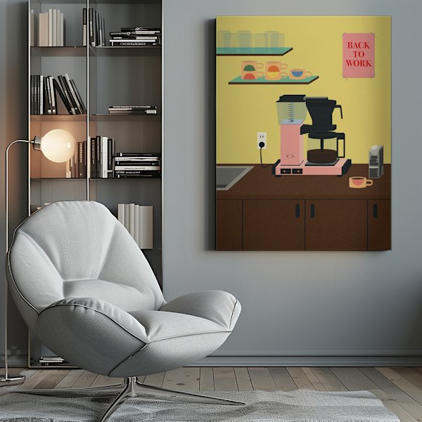 Back To Work Canvastavla 50x70 cm