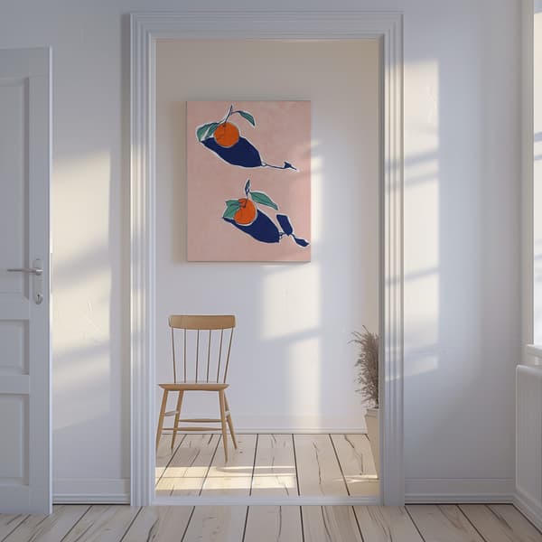 Abstract Oranges Canvastavla 50x70 cm