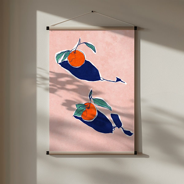 Abstract Oranges Poster 30x40 cm