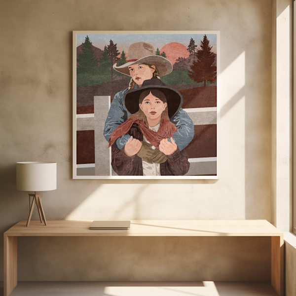 Western Sisters Poster 50x50 cm
