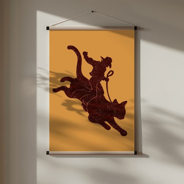 RODEO CAT Poster 30x40 cm