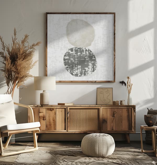 Organic circles Poster 50x50 cm