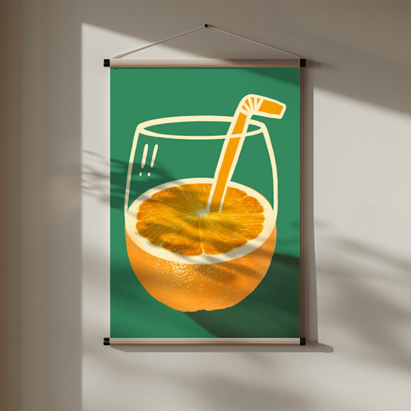 Orange juice Poster 30x40 cm