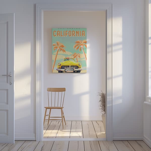 Cali Poster Aqua Canvastavla 50x70 cm