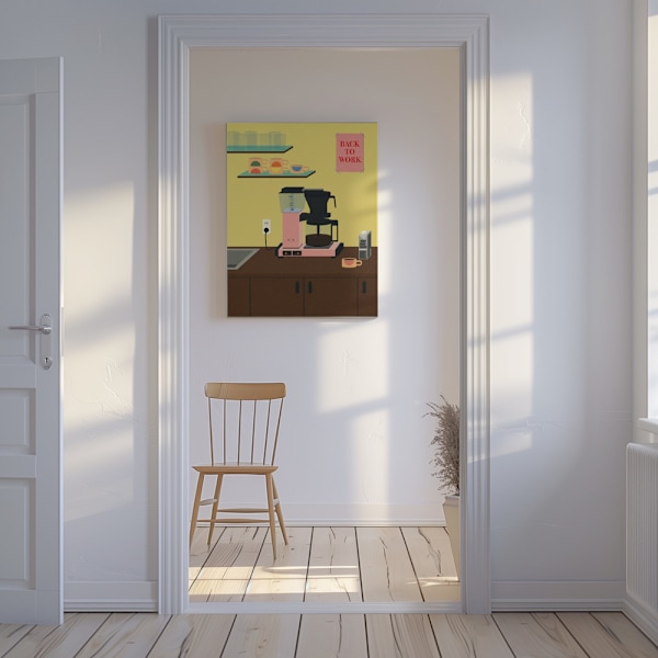 Back To Work Canvastavla 50x70 cm