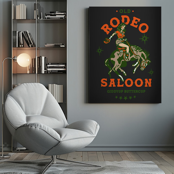 Rodeo Saloon.png Canvastavla 50x70 cm