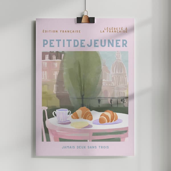Petit Dejeuner Poster 50x70 cm