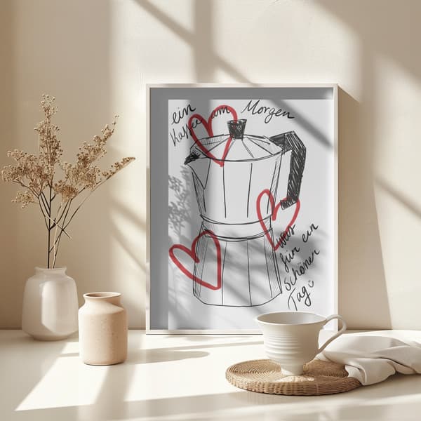 Kaffee am Morgen Poster 30x40 cm