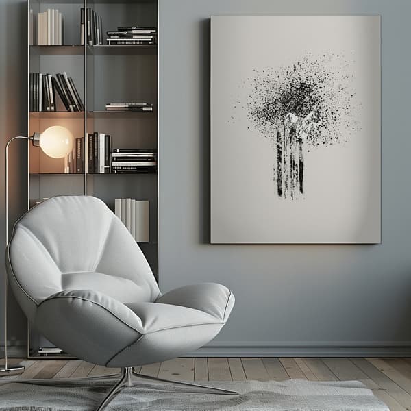 Brush splatters #5 Canvastavla 50x70 cm