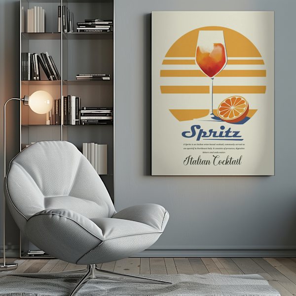 Spritz summer print Canvastavla 50x70 cm