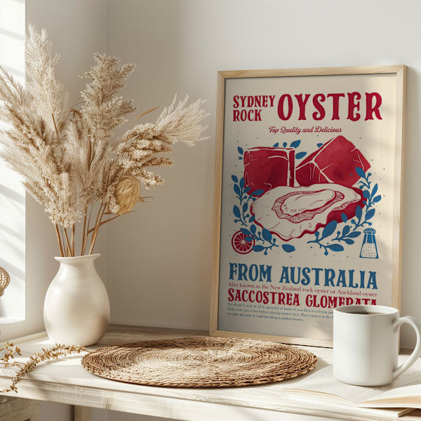 Oyster kitchen decor Poster 30x40 cm
