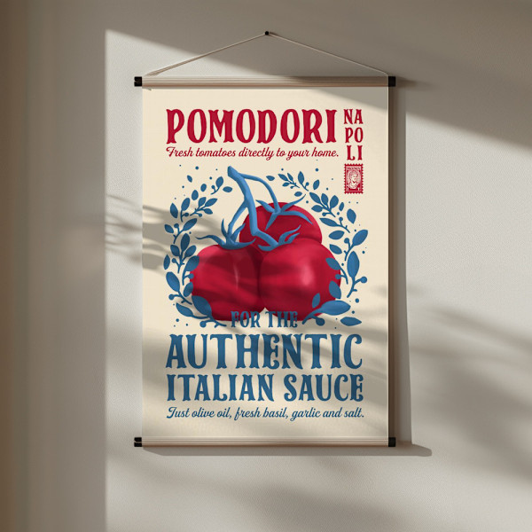 Pomodori Kitchen print Poster 30x40 cm