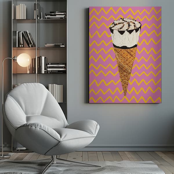Cornetto Pink Canvastavla 50x70 cm