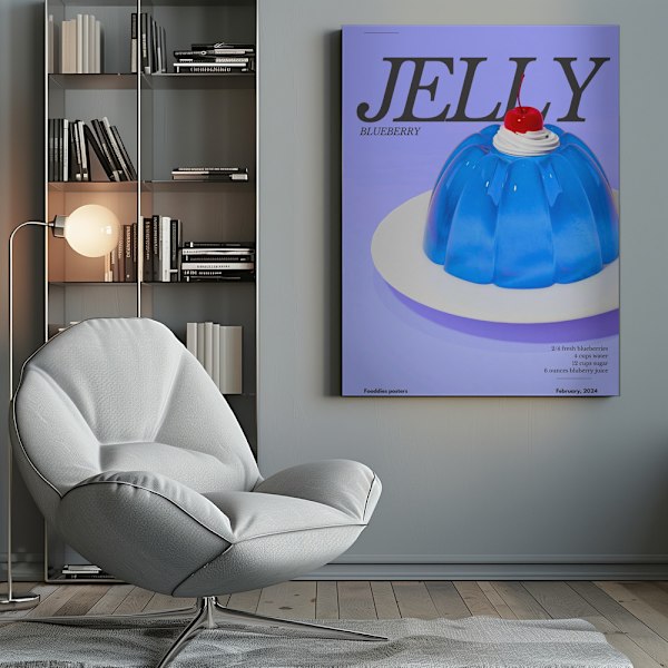 Blue Jelly Canvastavla 50x70 cm